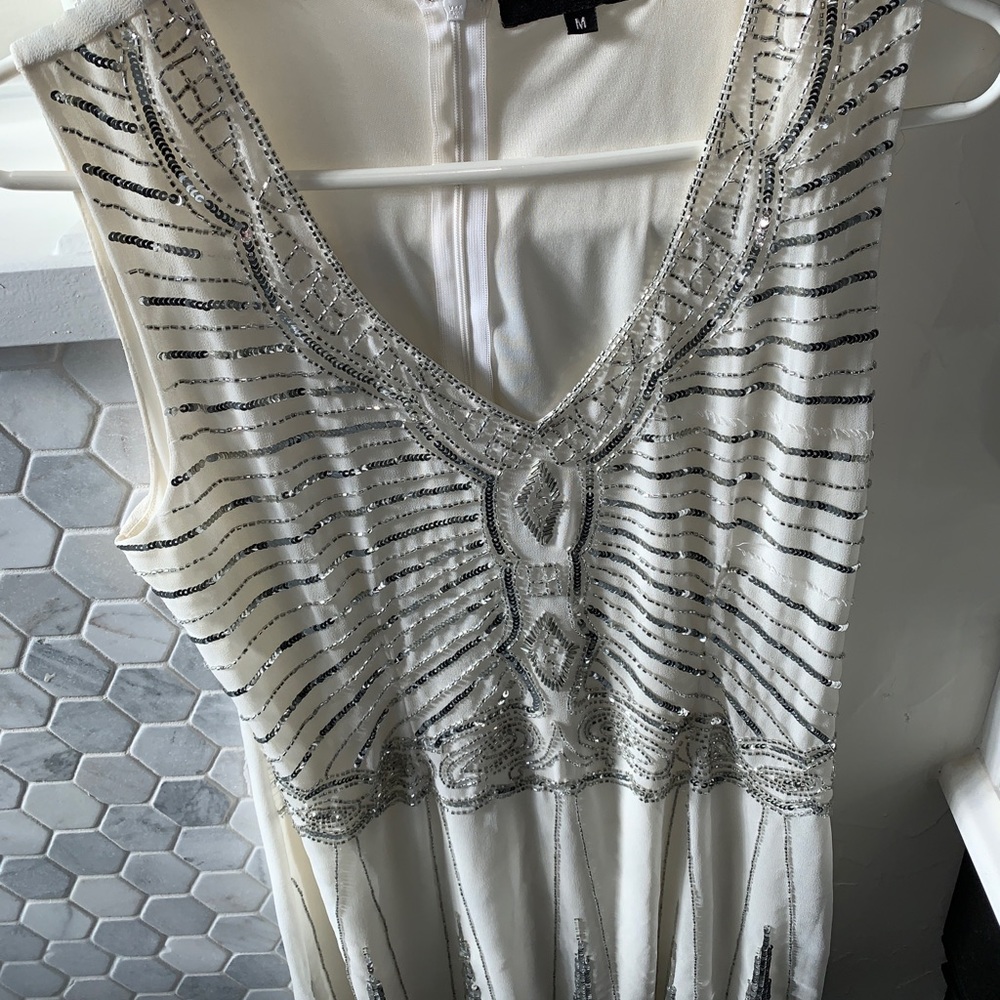 White sequin dress